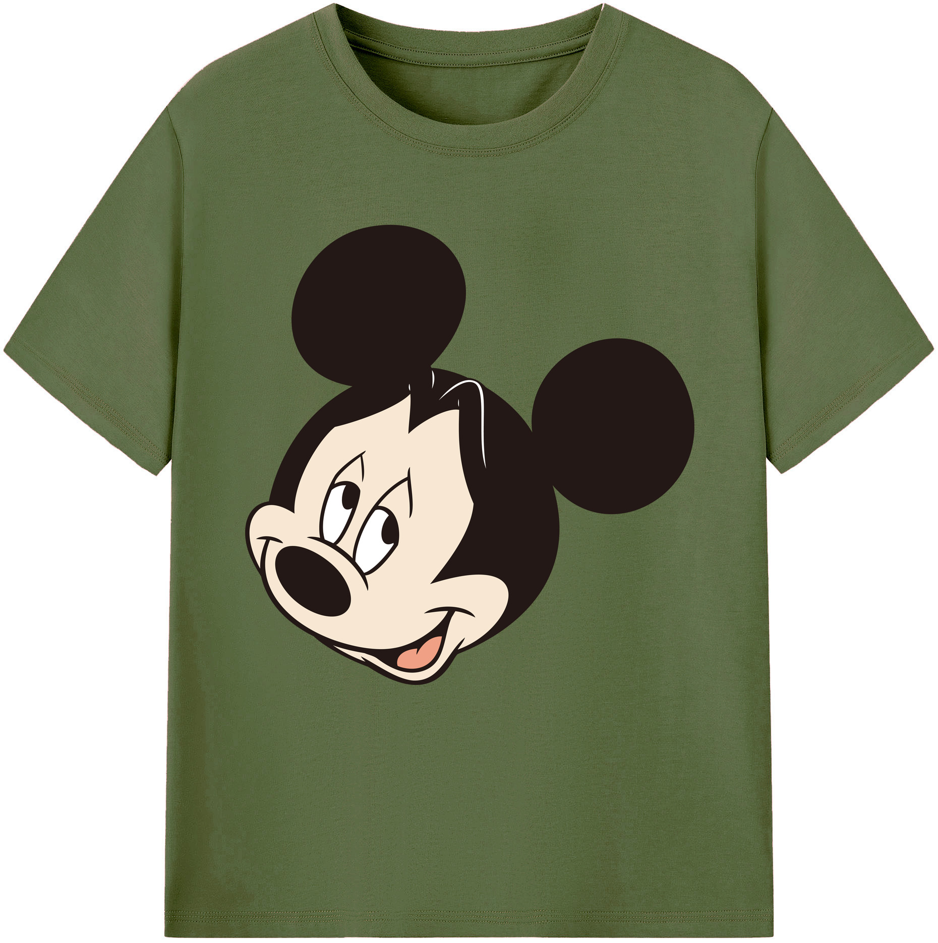 （画像用） ミッキーマウス Mickey Mouse 綿100％半袖Tシャツ（フロントプリント）